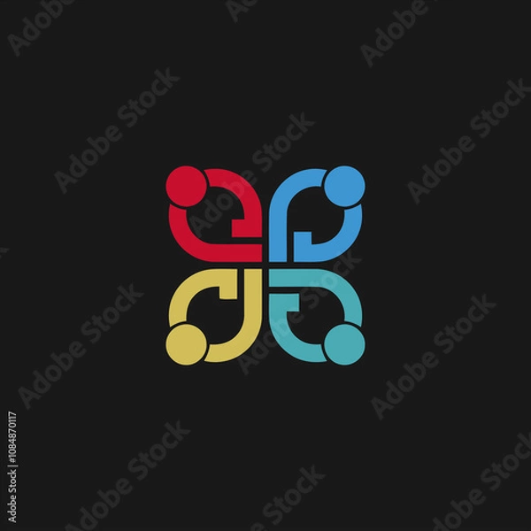 Fototapeta non profit logo designs vector concept. Community & Non-Profit business logo