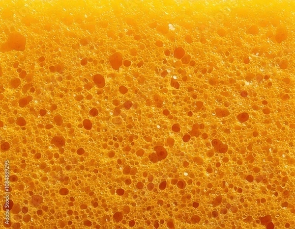 Obraz yellow kitchen sponge scrubbing pad porous texture macro close-up background