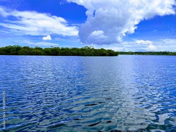 Obraz clouds over the lake