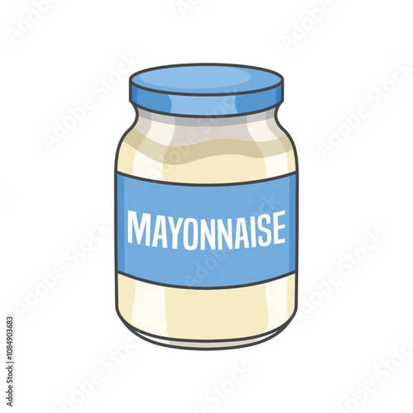 Fototapeta Mayonnaise in a jar vector design