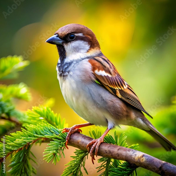 Fototapeta sparrow on tree