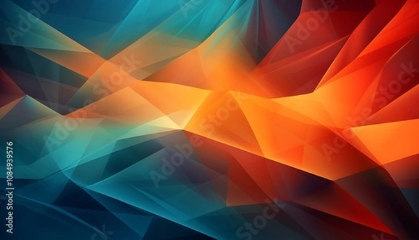 Fototapeta A vibrant composition of flowing waves in shades of red and blue against a dark backdrop, ideal for digital art, backgrounds, and creative projects