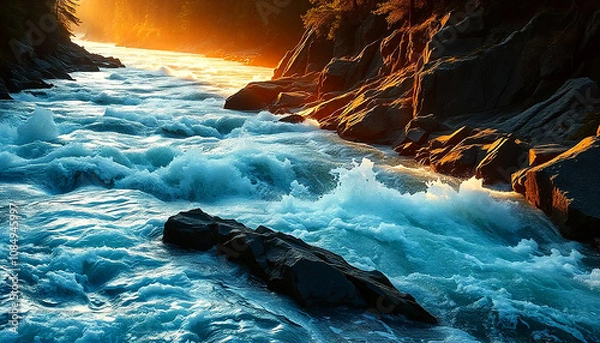 Obraz The Adventurous Current Serene Flow