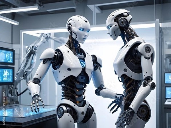 Fototapeta robot android