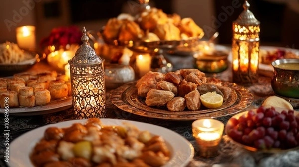 Obraz A Festive Middle Eastern Feast