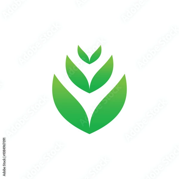 Fototapeta Eco Leaf Logo design vector