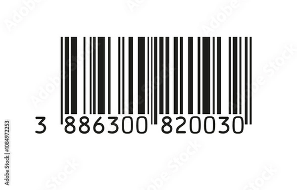 Obraz Barcode icon isolated on white background