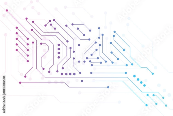 Obraz Circuit Board Electronics Digital Technology Background. Motherboard, CPU, Processor and Artificial Intelligence Concept. Digital Microchip Semiconductor