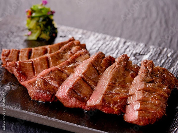 Fototapeta 牛タン　ステーキ　WEB素材