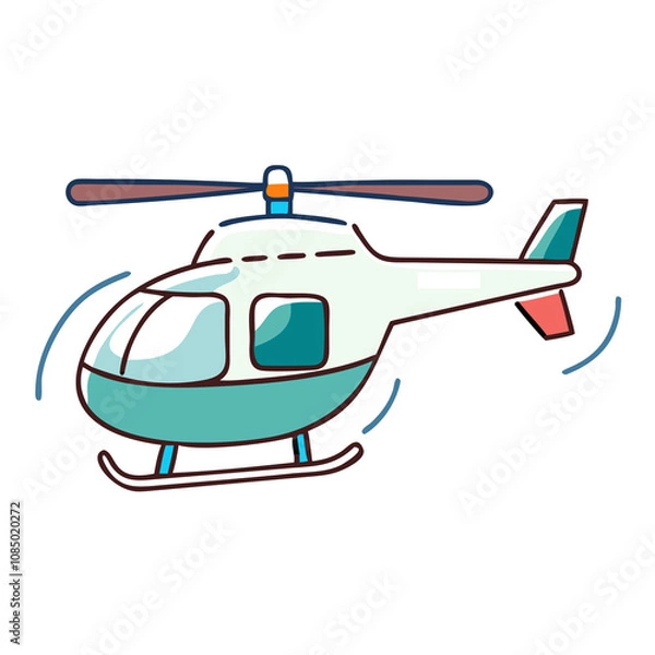 Obraz helicopter vector illustration