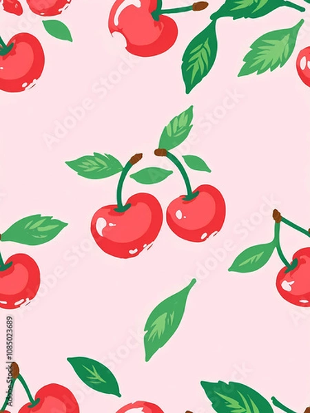 Obraz Cherry background pattern illustration