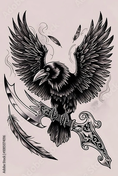 Fototapeta eagle with wings