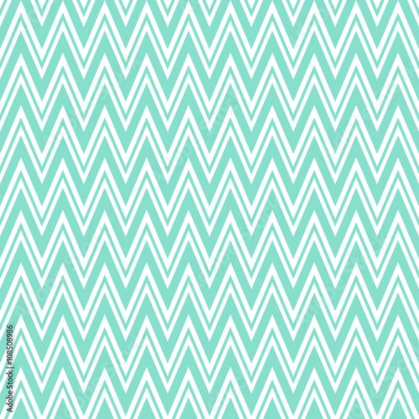 Obraz aqua & white modern chevron pattern, seamless texture background