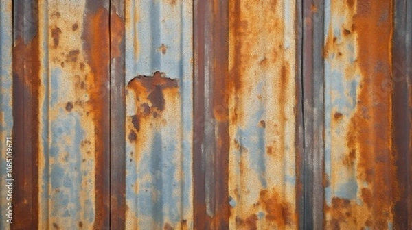 Obraz Rusty Corrugated Metal Texture Background