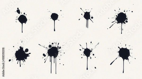 Fototapeta Dynamic Ink Splash Collection for Creative Projects