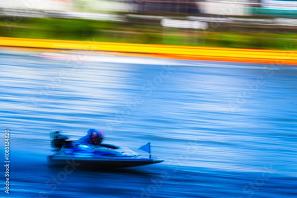 Fototapeta 疾走する高速ボート