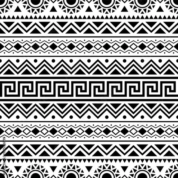 Fototapeta Geometric Ethnic Seamless Pattern Texture design vector 0120A6
