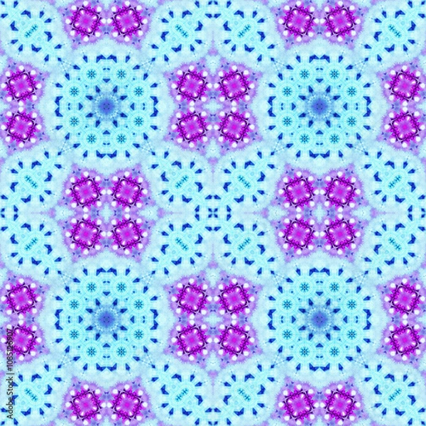 Fototapeta Seamless square carpet pattern. The texture is abstract. The background is abstract endless