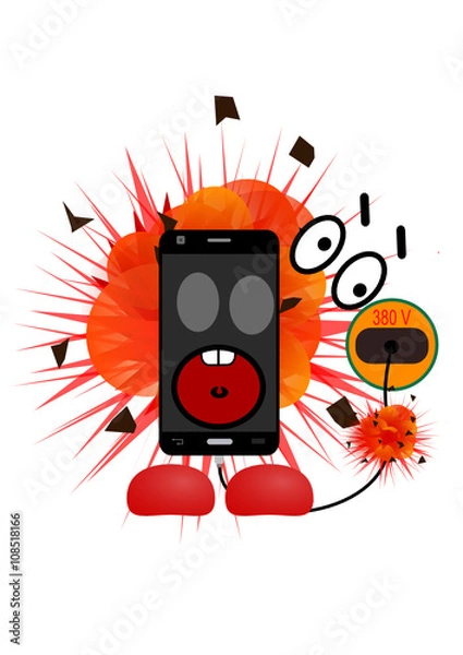 Obraz Телефон взрывается