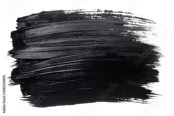 Obraz Black brush Stock on isolated background