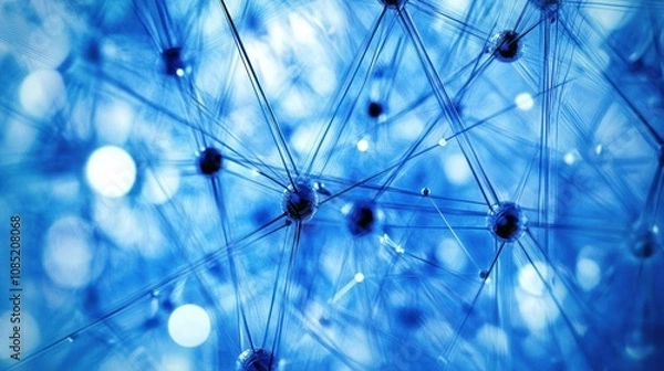 Fototapeta Abstract Blue Network