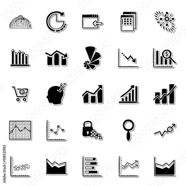 Obraz business icon set