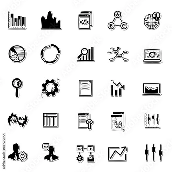 Obraz business icon set