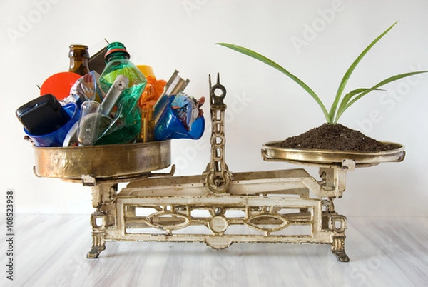 Obraz balance between pollution and healthy environment