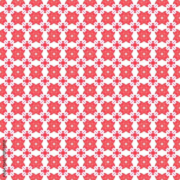 Fototapeta Painted seamless repeat tiling geometric pattern background