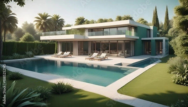 Fototapeta House 3d rendering design