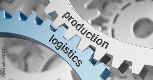 Obraz  production logistics / Cogwheel