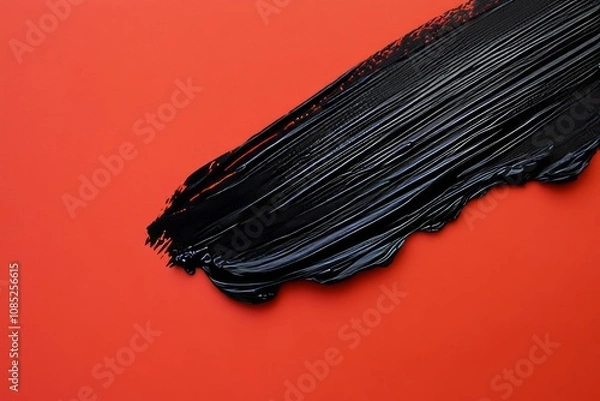 Fototapeta Close-up of a thick black stripe