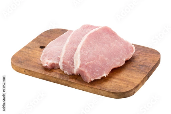 Obraz raw meat pork on white