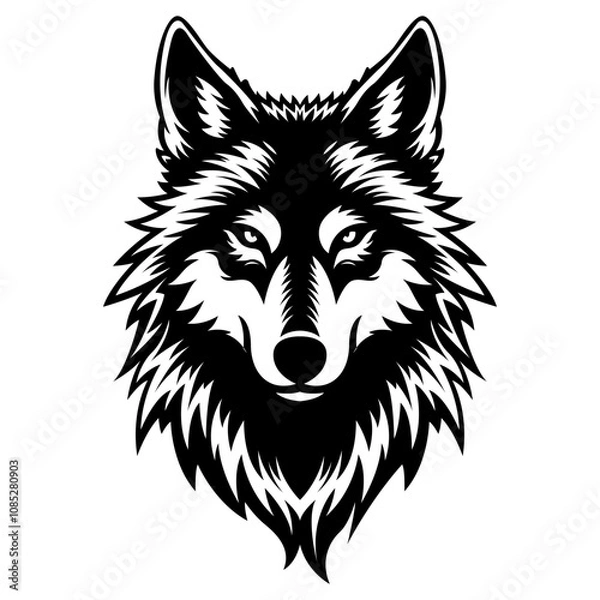 Obraz Wolf head complex logo vector Design illustration
