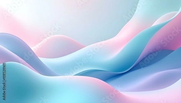 Fototapeta Gradient abstract colorful background. Beautiful purple teal background with space for design. Abstract background in light teal and soft pink, with smooth elements. a futuristic, minimalist design.