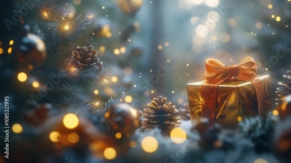 Fototapeta Christmas and New Year background.