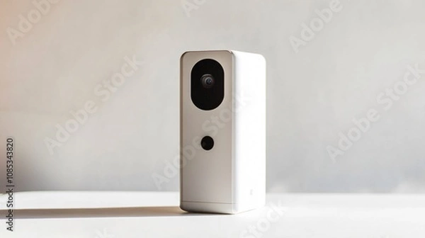 Fototapeta Modern White Camera: A Sleek and Minimalist Design for Capturing Stunning Images and Videos