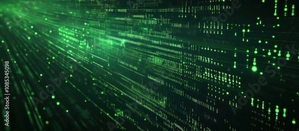 Fototapeta Abstract Digital Data Flow Visualization