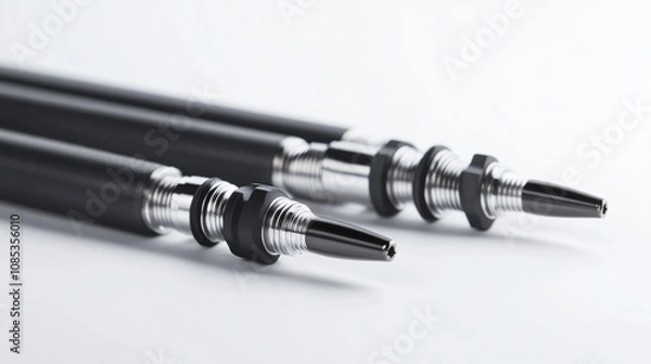 Fototapeta Precision Engineering: A Close-Up of Metal Components and Industrial Parts