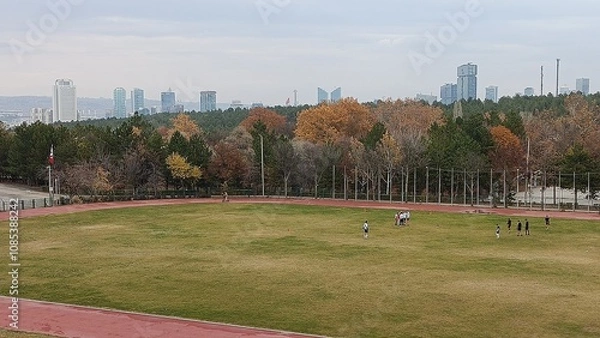 Fototapeta Middle East Technical University Campus in Autumn.