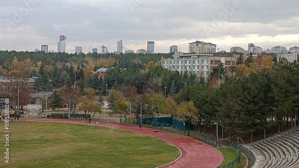 Fototapeta Middle East Technical University Campus in Autumn.
