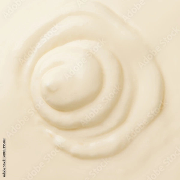 Obraz Mayonnaise texture background. Sour Cream, Fresh Yogurt texture. Mayonaise sauce or salad dressing Pattern.