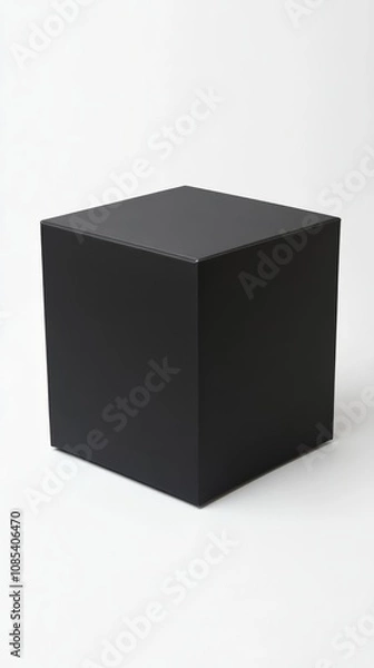 Fototapeta Black Cube Display Box 