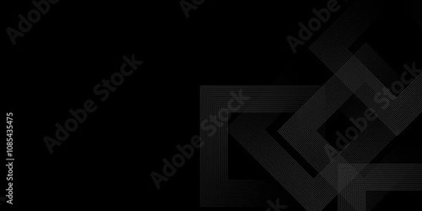 Fototapeta Dark geometric black abstract background elegant design pattern. Vector illustration design for business presentation, banner, cover, web, flyer, card, poster, game, texture, slide, magazine vector.