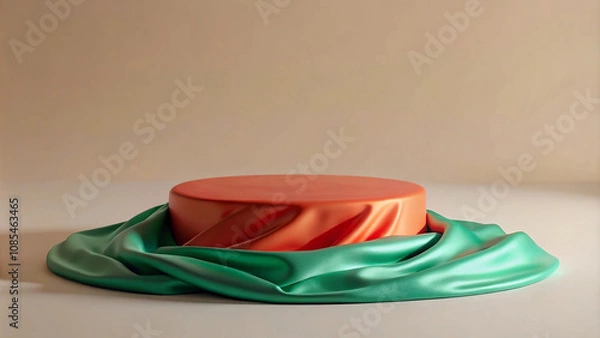 Fototapeta Warm lighting and a layered podium design make this space perfect for presentations.