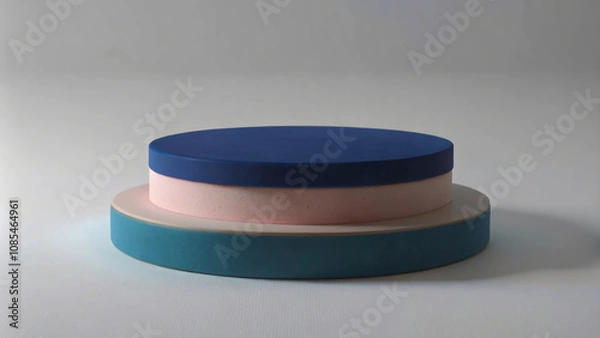 Fototapeta Warm lighting and a layered podium design make this space perfect for presentations.