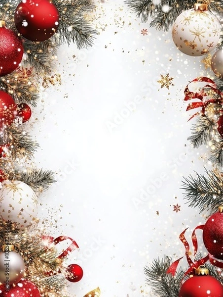 Obraz Beautiful background for a new year banner, HD, Realistic. Copy space. Generative ai