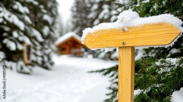 Fototapeta Snowy Winter Scene in the Highlands