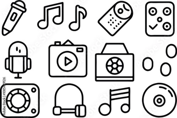 Fototapeta set of icons