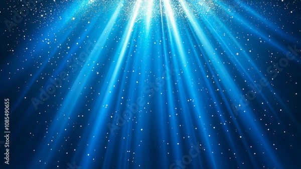 Fototapeta Blue abstract technology data wavy lines in holographic style. street Banner design